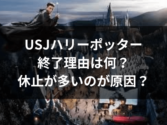 USJ ハリーポッター 終了 理由